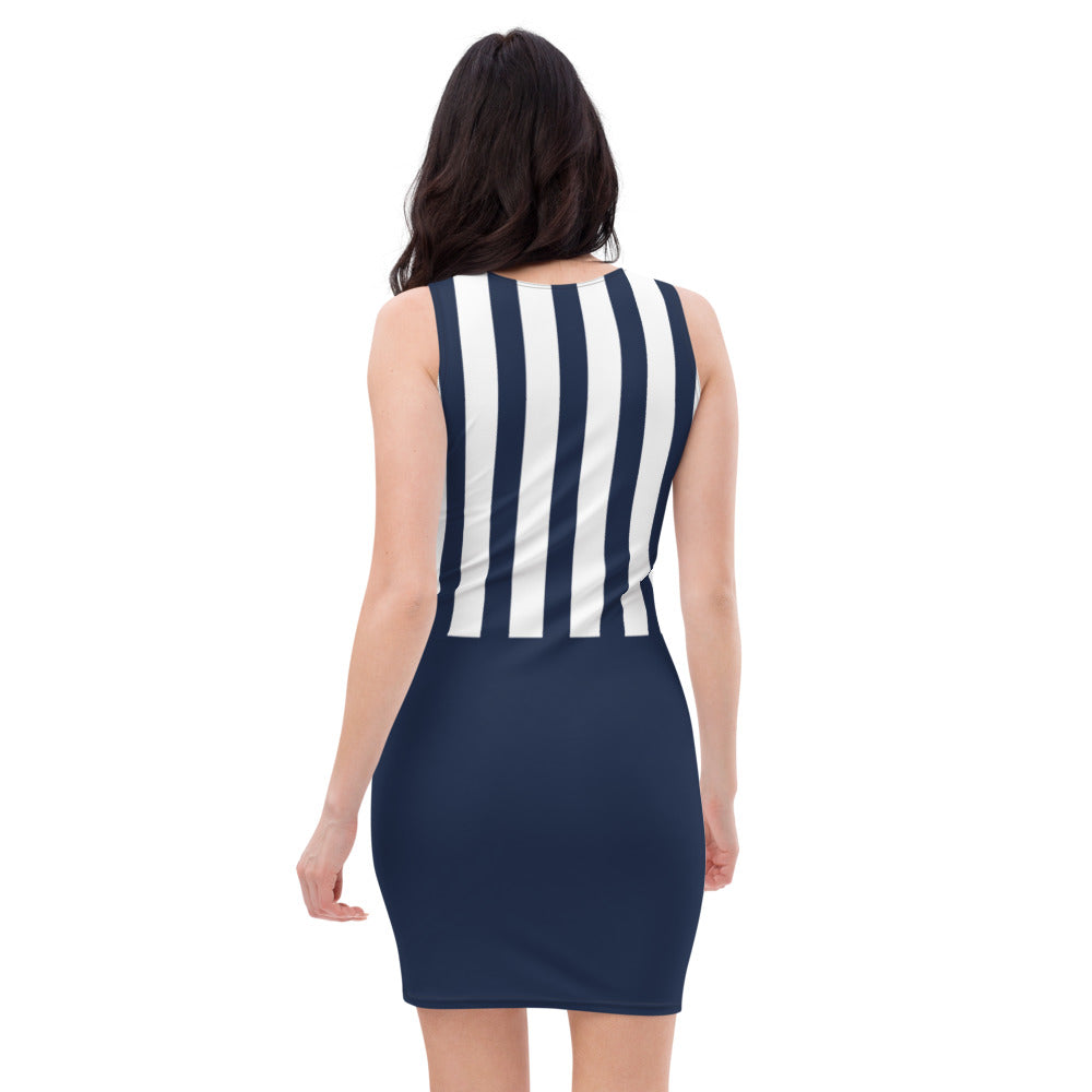 Blue Dress with Stripes