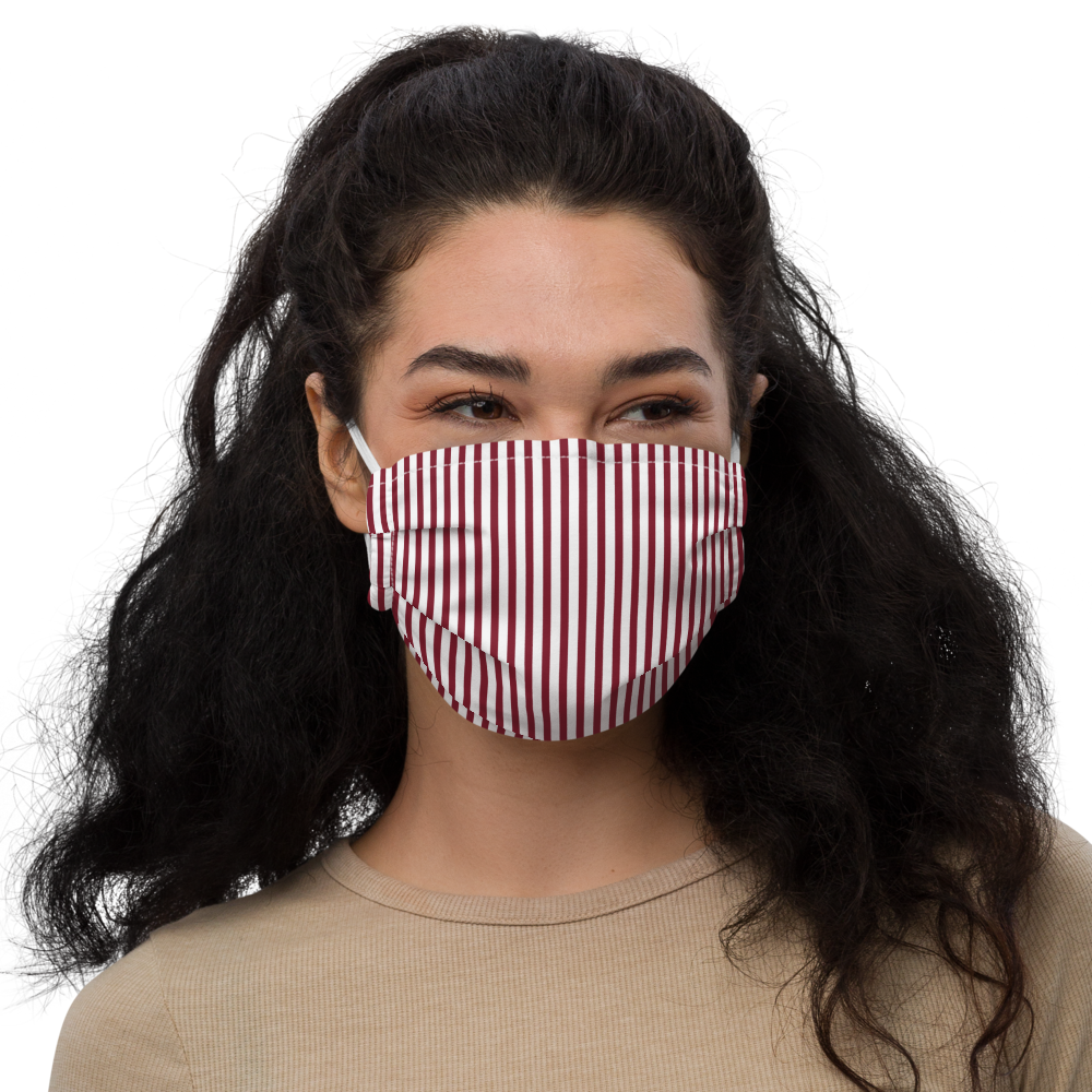 Face Mask - Red stripes