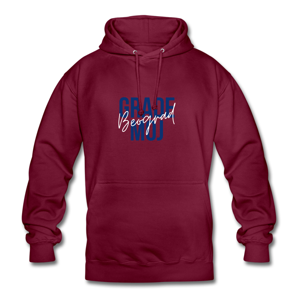 Beograd Blue Hoodie - bordeaux