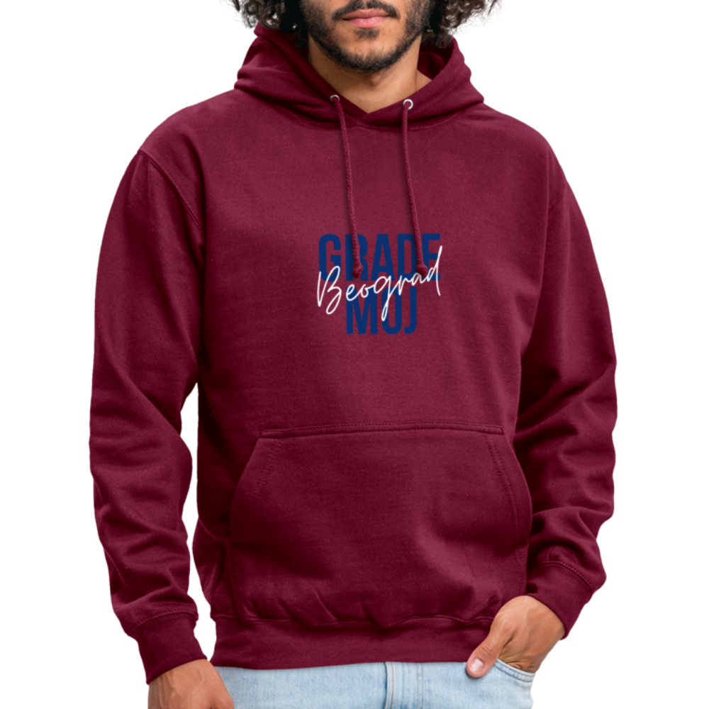 Beograd Blue Hoodie - bordeaux