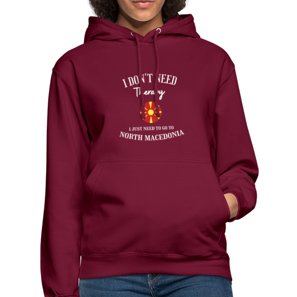 North Macedonia Hoodie - bordeaux