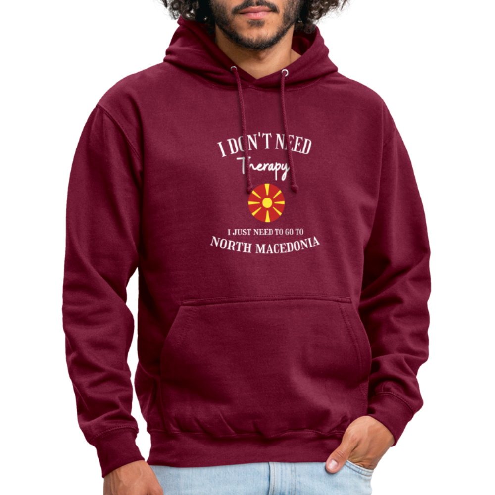 North Macedonia Hoodie - bordeaux